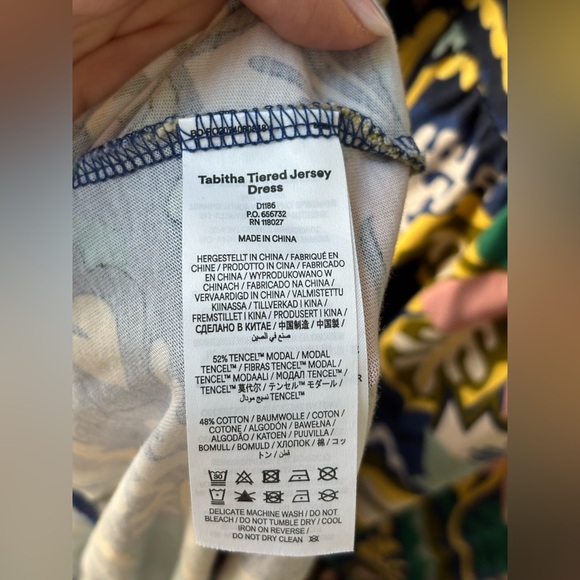 BODEN Sz 8 Tabitha Tiered Jersey Dress Colorful Like New - Picture 10 of 15